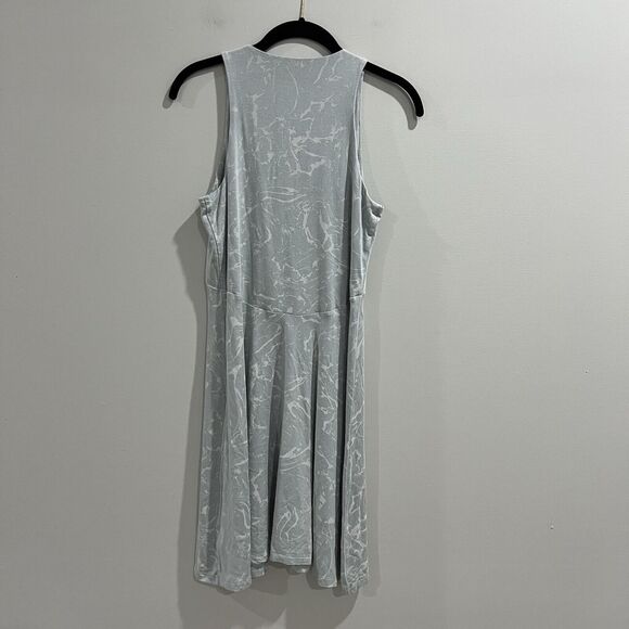 ATHLETA Santorini Thera Printed Dress Ripple Marble Gray Sleeveless Size Small - Picture 4 of 8